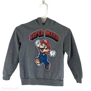 Super Mario Hooded Pullover Sweatshirt Boys 6/7 20
